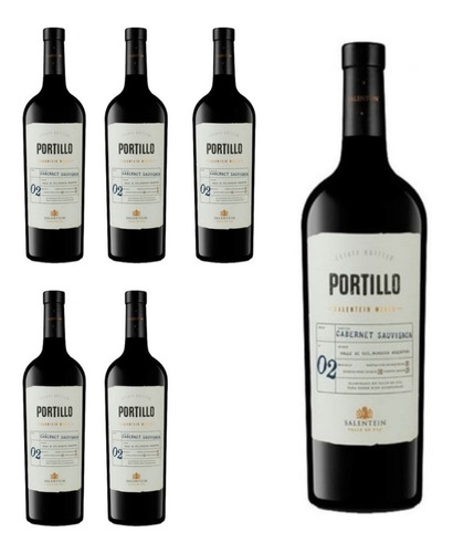 Vino Portillo Cabernet Sauvignon X 750cc. Caja Por 6 Botella