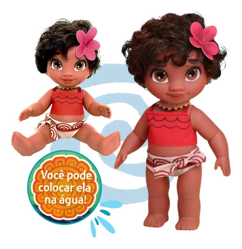 Boneca De Silicone Moana Divertida Com Cheirinho Delicioso