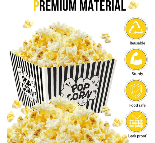 Tazón Para Palomitas De Maíz, Paquete De 12 Cubos De Papel P