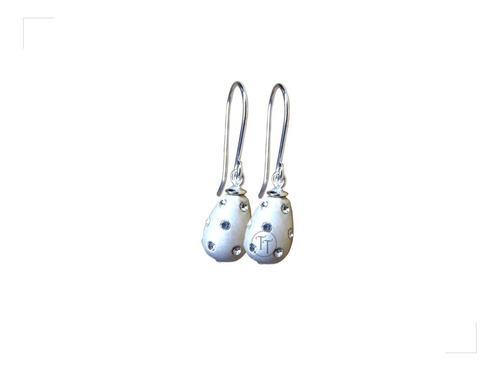 Aretes Gotas Blancas En Plata Esterlina 925 Swarovski