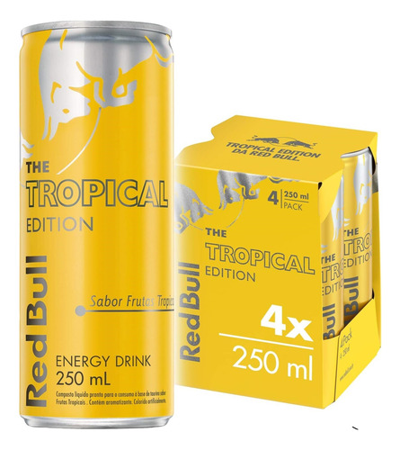 Red Bull Energiznte Tropical Edition Pack 4 Unidades 250ml