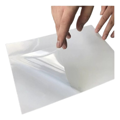 Papel Adhesivo Transparente Pet Resistente Agua X 10 Unds