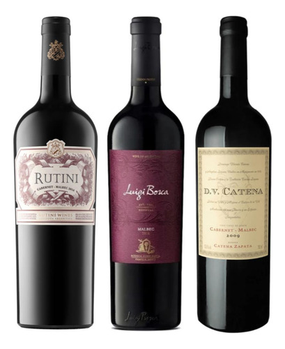 Rutini Cabernet/malbec + Luigi Malbec + Dv Catena Cab/malbec