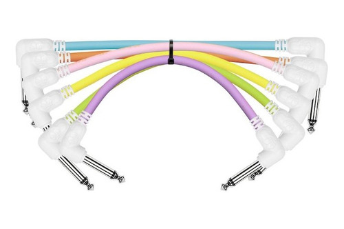 Set De 6 Cables Kirlin Ic6-243 Para Pedales De Efectos