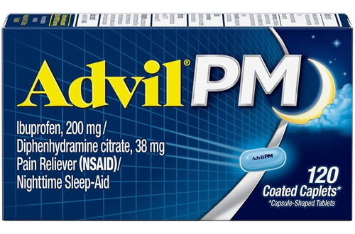 Advil Pm Alivia Dolores Y Soluciona Insomnio 120 Capsulas