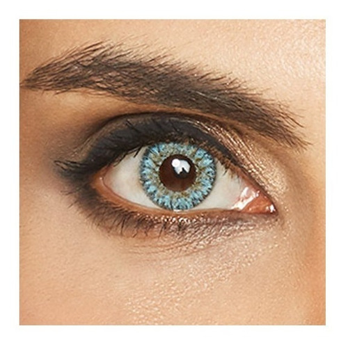 Lunare Lentes Contacto Color Trikolor Liquido 60ml Estuche Color Light Blue - Celeste Claro