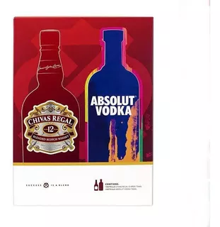 Pack Whisky Chivas Regal 750ml. + Absolut Vodka 750 Ml.