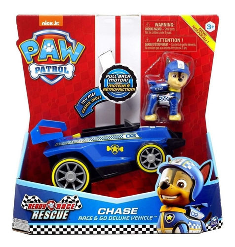 Muñeco Paw Patrol Chase Race Figura Y Vehiculo Con Sonido