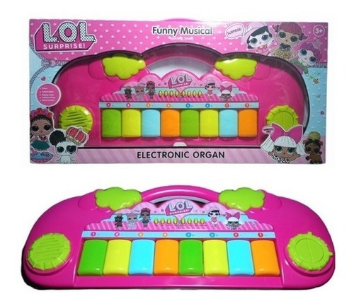 Piano Teclado Luces Sonidos Melodias Infantil Rosa Sopresa 