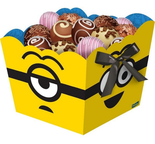 Imagem 1 de 1 de Cachepot Para Festa Minions Festcolor