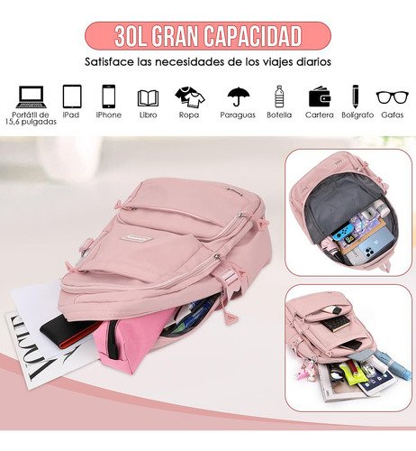 Mochila Escolar Bolsa De Viaje Para Computadora Portátil De 15.6 Inch, Urban Bolsas Sin Género