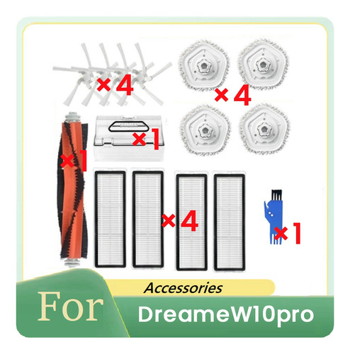 Kit De Accesorios Para Aspiradora W10 Pro Mai, 15 Unidades