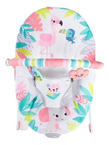 Silla mecedora para bebé Bright Starts Flamingo Vibes 12228-ES blanco/rosa