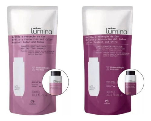 Refil Shampoo E Condicionador Brilho E Proteção Da Cor Lumi
