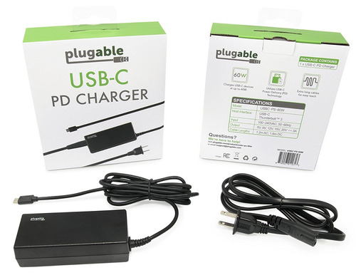 Cargador Enchufable Usb-c Adaptador De Corriente Para El Con