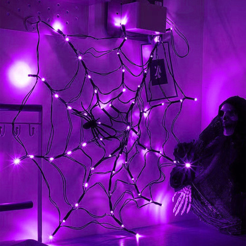 Luces Tipo Telaraña For Halloween Con Forma De Arácnido, 1
