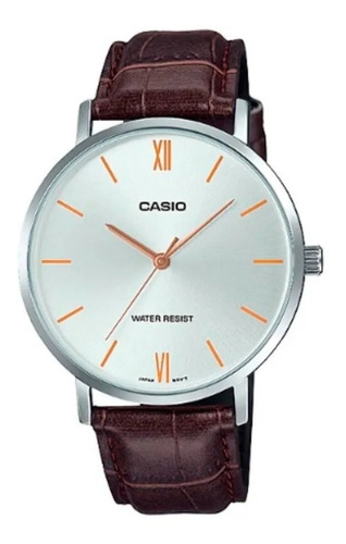 Reloj Casio Mtp Vt01l 7b2 Hombre Cuero Original