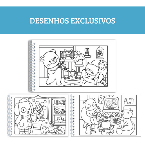 Livro De Colorir Comfy Cozy Bobbie Goods Capa Dura Desenhos Variados Folha Acetato Papel Gramatura 180g Edição Inédita Harry Potter