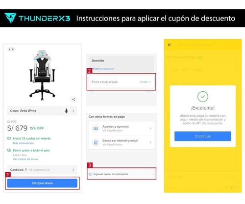 Silla Gamer Thunderx3 Tc3