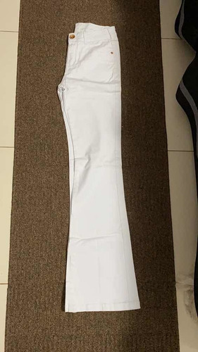 Calça Branca M. Officer Tamanho 36 Modelo Boot Cut