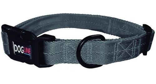 Collar Perro Nylon Dogline Chico Gris