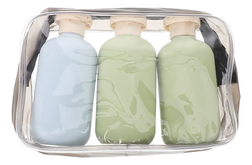 Juego De 3 Botellas De Viaje De Silicona Comprimibles A Prue