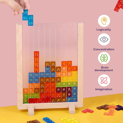 Russian Blocks Puzzle Brain Teasers Toy, Intelligent Colorfu