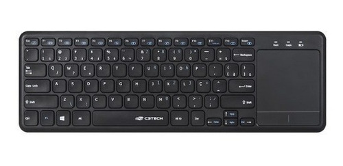 Teclado C3 Tech Sem Fio K-wt100bk Com Touchpad Abnt2