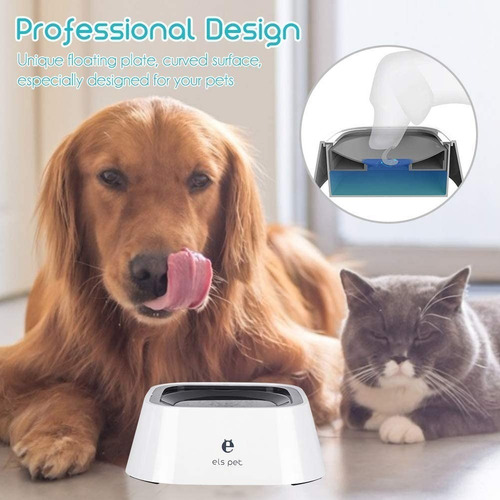 Bebedero De Agua Para Perro Y Gato Fuente Antiderrame Rosa