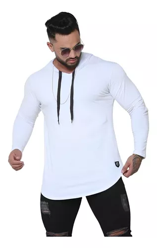 Camiseta Longline sem manga com Capuz