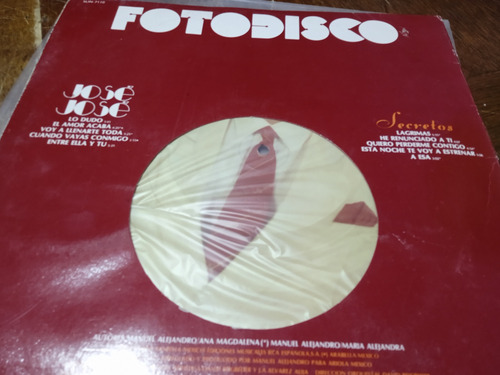 Lp Foto Disco José José Secretos (Usado)