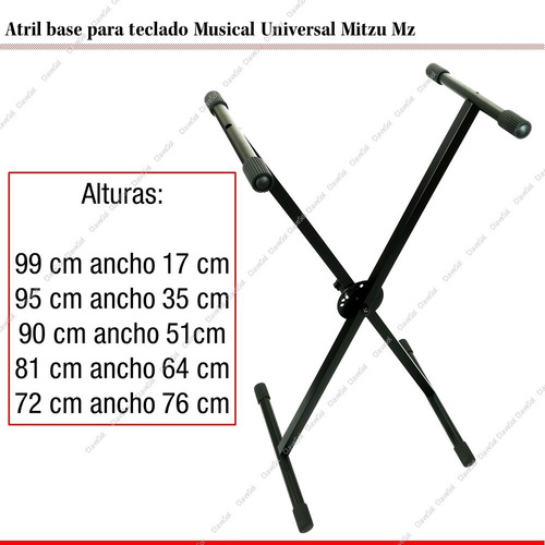 Imagen 2 de 10 de Atril Base Para Teclado Musical Universal Mitzu Mz