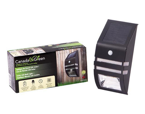 Aplique De Pared Solar C/sensor Acero Inox 40 Lm Modo Luz Re