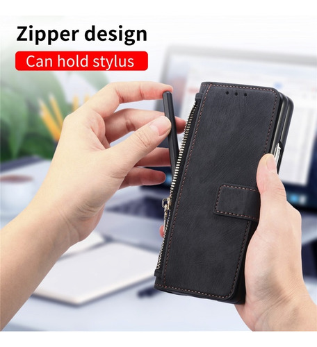 Capa Retro Com Zíper E Estilo Cool Para Samsung