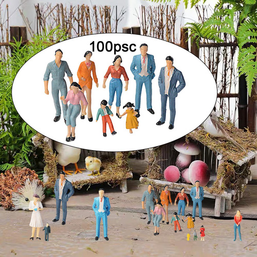 Figuras Pintadas De Pvc Surtido Poses Paisaje 100 Piezas 75
