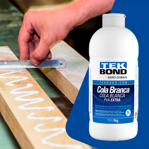 Adhesivo Blanco Pva Extra Fuerte Tekbond 1kg Pegamento Color Blanco
