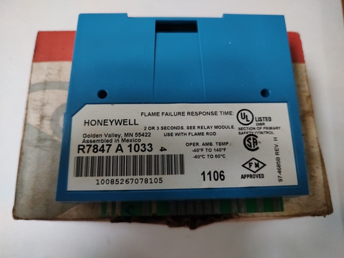 Tarjeta Amplificadora De Llama Honeywell R7847a1033