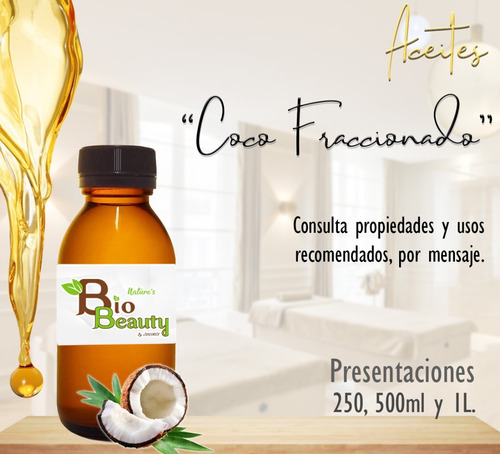 Aceite De Coco Fraccionado Masaje Terapia Bio Beauty