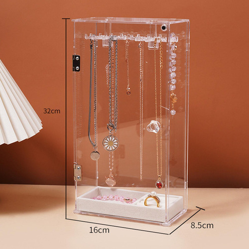 Organizador De Collares Giratorio, Soporte De Acrílico Para