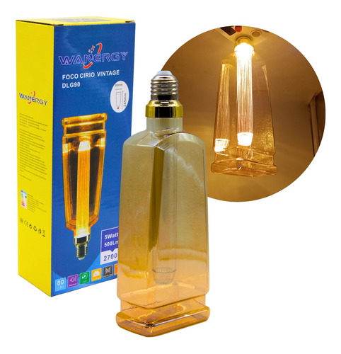 Foco Led Decorativo Vintage Tipo Botella Luz Calida 5w 500lm