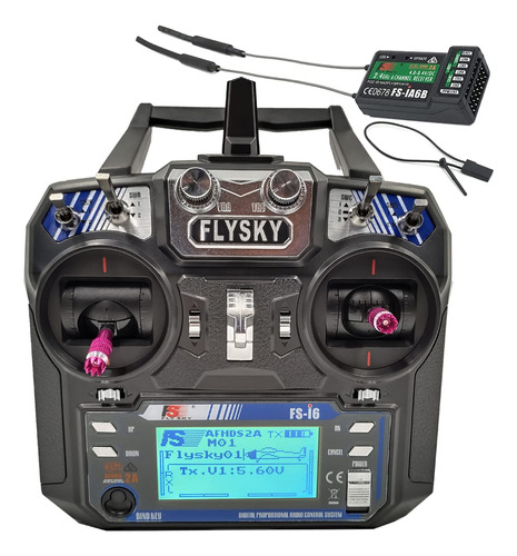 Alaohu Flysky Fs-i6 6ch Rc Transmisor Y Receptor Fs-ia6b 2.4