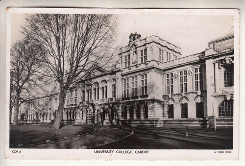Antigua Postal Foto De University College Cardiff Gales Uk (Usado)