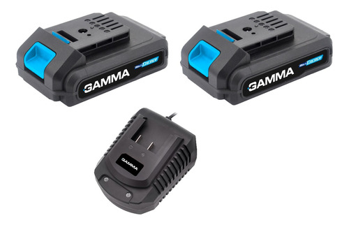 Combo Bateria Gamma 20 Volt 2 Ah Litio 20v X 2 + Cargador 