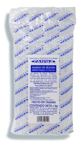 Barra Silicón Delgada 1 Kilo 7.4 X 250 Mm Aprox 95 Barritas