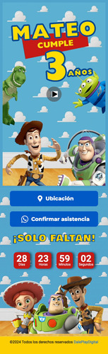 Video Invitación Toy Story