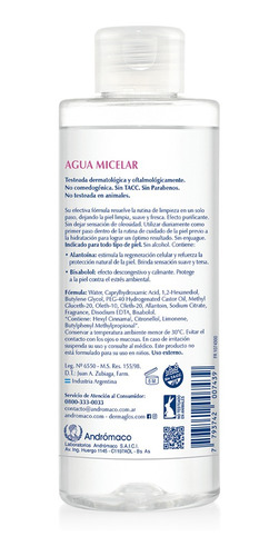 Imagen 4 de 8 de Agua Micelar Dermaglos 6 En 1 X 200 Ml