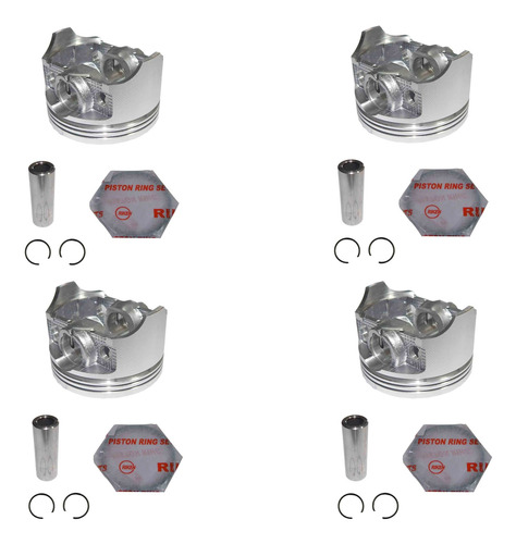 Imagem 2 de 2 de Kit 4 Pistão Anel Rik Suzuki 750f 1990 A 1997 73,50 (0,50)