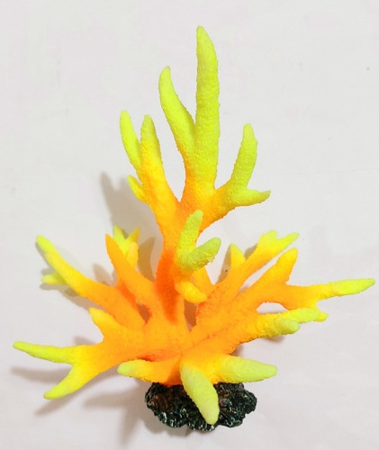Adorno De Resina. Coral Hard. Base Simil Roca Viva Mod 1469y