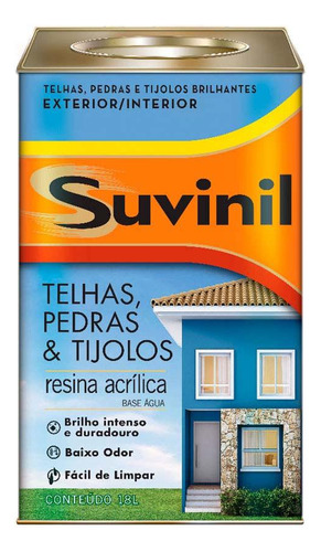 Resina Suvinil Acrílica Base Água Cinza 18 Litros