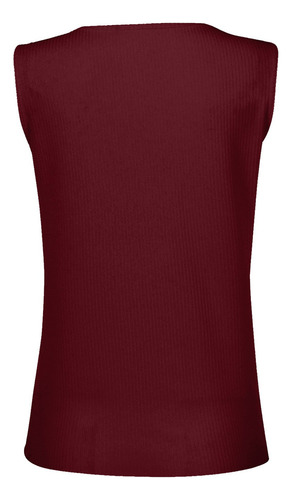 Camiseta Interior Con Cuello En V Para Mujer